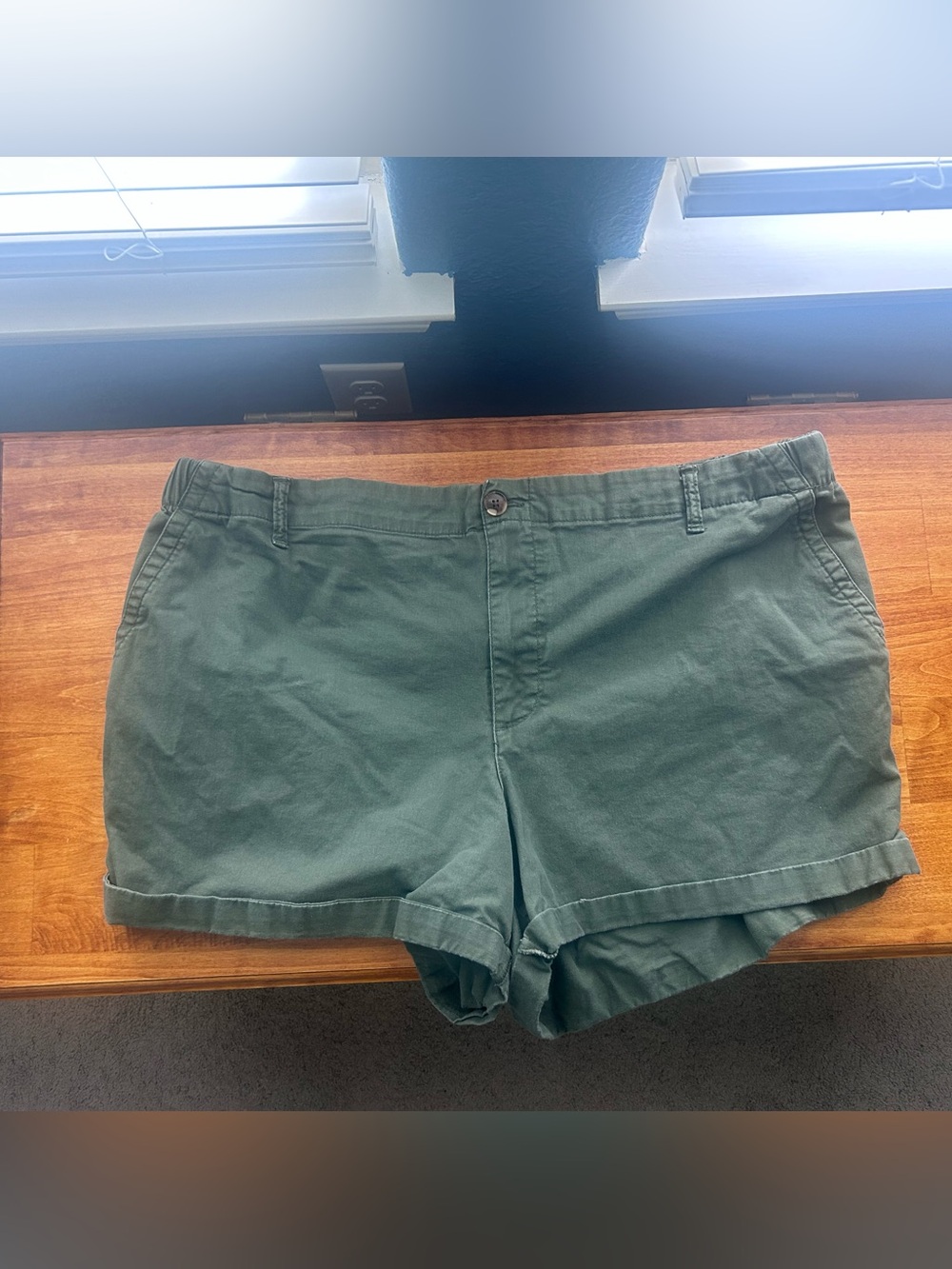 Old Navy Olive Green Chino Shorts